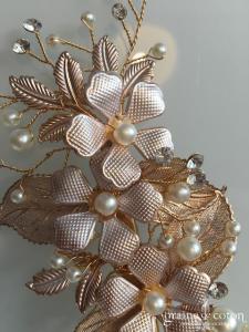 Création - Pince strass fleurs