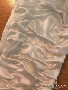Gants longs en satin ivoire