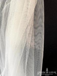 Pronovias - Voile mi-long en soft tulle ivoire fluide