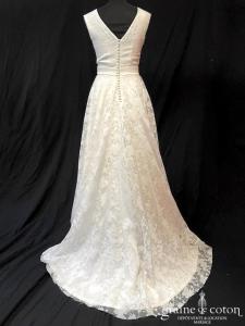 Charlotte de Bourayne - Création en dévoré d'organza ivoire