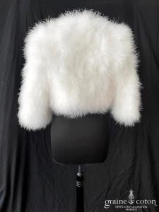 Couture mariage - Boléro en duvet de cygne ivoire claire