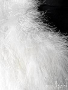 Couture mariage - Boléro en duvet de cygne ivoire claire