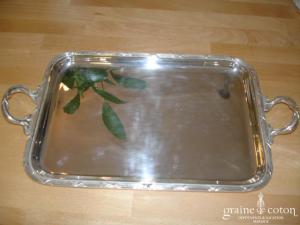 Plateau en métal argenté