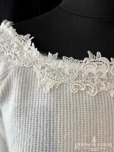 Bianco Evento - Pull court en laine effet cachemire