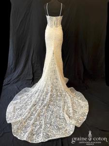 Selestia pour Paul et Nathalie - Robe sirène en dentelle et perles