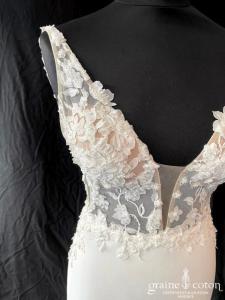 Daalarna Couture par Metal Flaque - Création sirène en soie et top fleurs