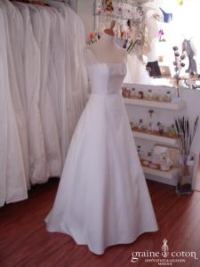 Mariées de Paris - Robe en mikado de soie ivoire