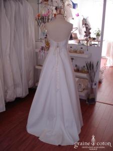 Mariées de Paris - Robe en mikado de soie ivoire