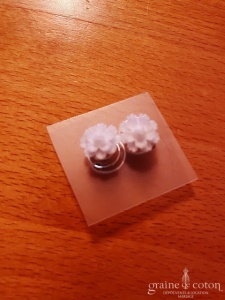 Création - Lot de 12 curlys fleurs blanches