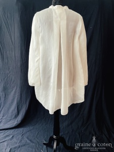 Gilles et Poppy - Veste manteau en organza ivoire