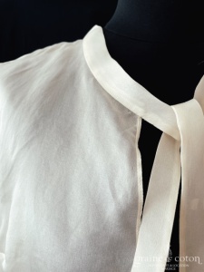 Gilles et Poppy - Veste manteau en organza ivoire