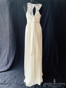 Gilles et Poppy - Création coupe empire en dentelle et organza de soie