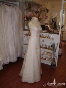 Mariées de Paris - Robe bustier en soie ivoire