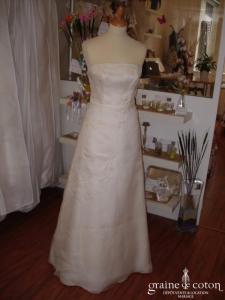 Mariées de Paris - Robe bustier en soie ivoire