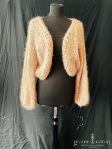 Sososof Studio - Cardigan gilet en mohair vieux rose