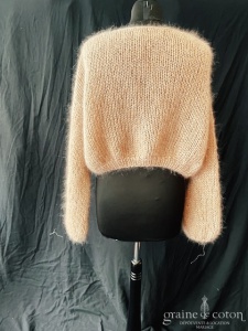 Sososof Studio - Cardigan gilet en mohair vieux rose