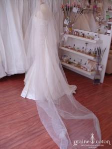 Pronovias - Voile ivoire long de 2 mètres