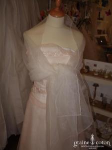 Étole en organza ivoire