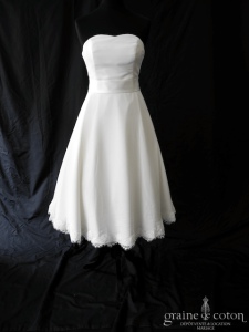 Bianco Evento - Peonia et son boléro encolure bateau