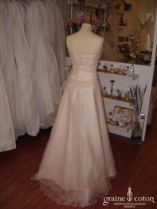 Robe de mariée deux pièces rosé-champagne