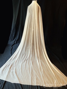 Lorena Formoso - Voile long de 300 cm en tulle souple ivoire clair