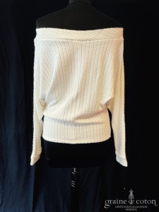 Bianco Evento - Pull en laine effet cachemire encolure bateau