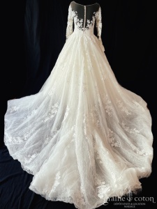 Demetrios - Robe encolure bateau en dentelle et tulle