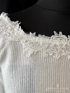 Bianco Evento - Pull court en laine effet cachemire