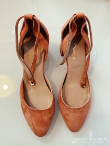 Un si beau pas - Escarpins en nubuck rose