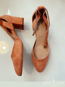 Un si beau pas - Escarpins en nubuck rose