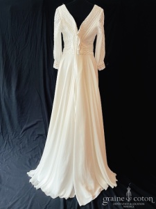 Paul et Nathalie - Création en guipure et mousseline ivoire clair