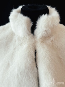 Martha Blanc - Cape étole en fausse fourrure ivoire