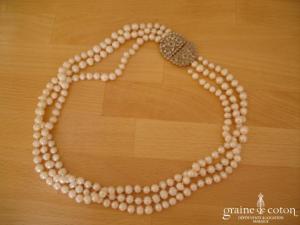Collier de perles de culture 3 rangs