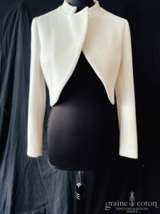 Art Podium pour Etsy - Boléro en crêpe de laine ivoire clair