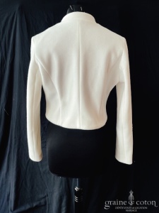 Art Podium pour Etsy - Boléro en crêpe de laine ivoire clair