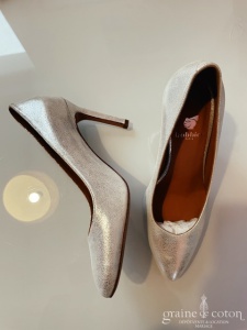 Bobbies - Escarpins La Sulfureuse argentée cuir lamé