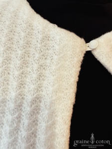 Bianco Evento - Gilet court en laine large maille