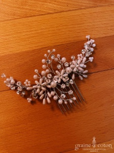 Bianco Evento - Peigne / coiffe fleurs perles et strass