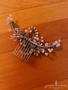 Bianco Evento - Peigne / coiffe fleurs perles et strass