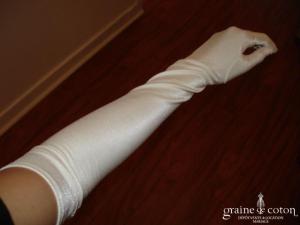 Pronuptia - Gants longs ivoire satiné