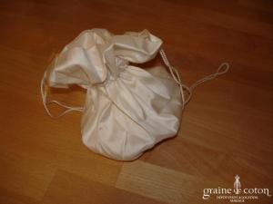 Pronuptia - Bourse en soie sauvage ivoire