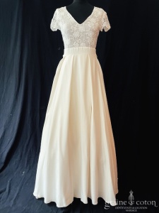 Hello Pandore - Création en guipure et crêpe de soie