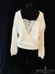 Maison Emailla - Pull mohair Amélia ivoire