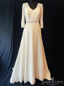 Atelier des mariés - Robe en guipure et mousseline