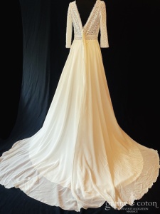 Atelier des mariés - Robe en guipure et mousseline