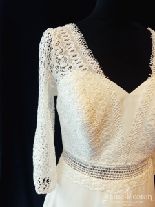 Atelier des mariés - Robe en guipure et mousseline