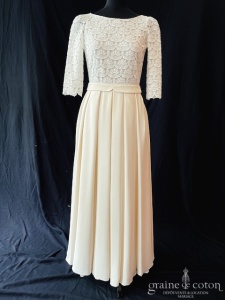 Laure de Sagazan - Création en guipure et crêpe de soie