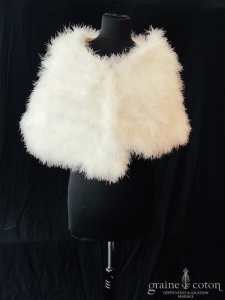 Magic Nights - Étole en plumes ivoire clair