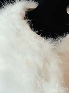 Magic Nights - Étole en plumes ivoire clair