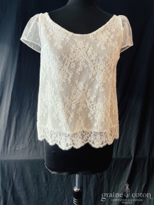 Maison Floret - Top en fine dentelle et petites manches